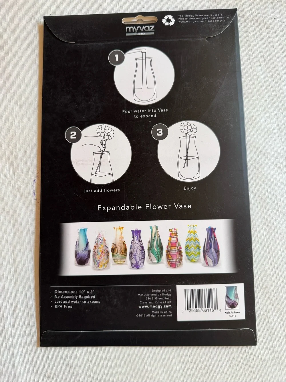 New Modgy Expandable Vase Wall Decor - Turquoise and Purple